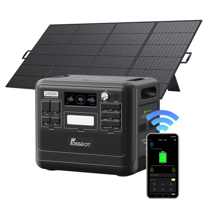 FOSSiBOT F2400 Zonne-energie Generator + Draagbaar Zonnepaneel