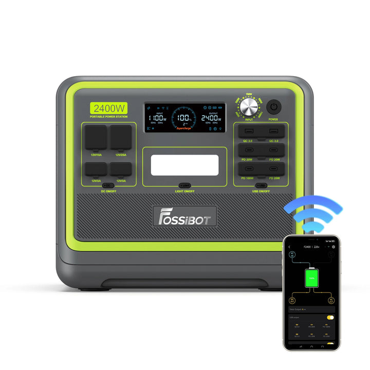 FOSSiBOT F2400 Zonne-energie Generator + Draagbaar Zonnepaneel